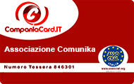 Tessera Campania Card riservata all'Associazione Comunika
