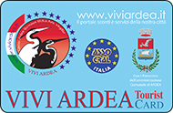Tessera Vivi Ardea Tourist Card riservata ai turisti