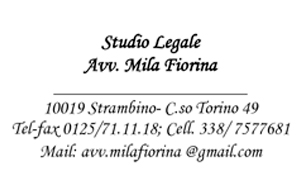 STUDIO LEGALE  Avv. Fiorina Mila