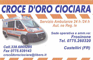 AMBULANZE PRIVATE - CROCE D'ORO CIOCIARA 